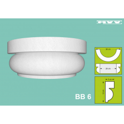 Капител / База BB 6 - 5x12 см