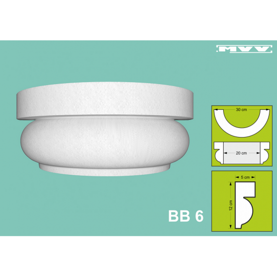 Капител / База BB 6 - 5x12 см Капител / База BB 6 - 5x12 см