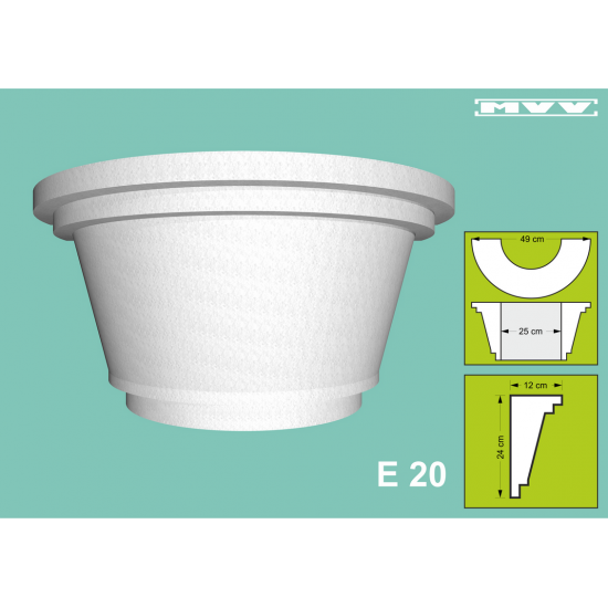 Капител / База E 20 - 12x24 см Капител / База E 20 - 12x24 см