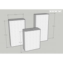 Правоъгълни плътни коктейлни / парти масички - 3 броя