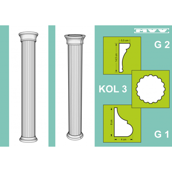 Колона с база и капител - KOL 101