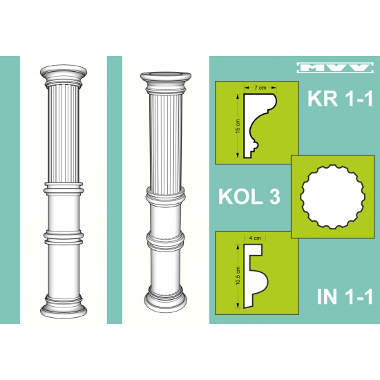 Колона с база и капител - KOL 104
