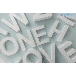 Намалени букви с височина 14 см