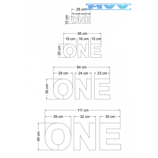 Надпис ONE Надпис ONE