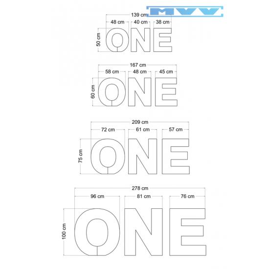 Надпис ONE Надпис ONE