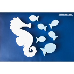 Комплект морски кончета и рибки