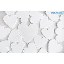 Комплект бели сърца