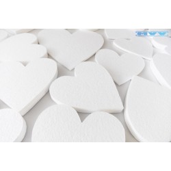 Комплект бели сърца